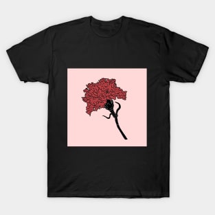 Red Carnation Flower T-Shirt